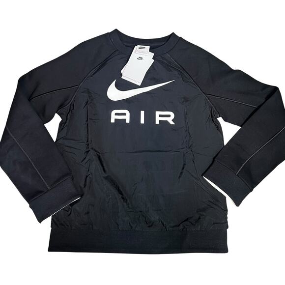 Nike Sportswear Nike Air  crewneck black sweatshirt youth size medium NEW - Picture 1 of 4